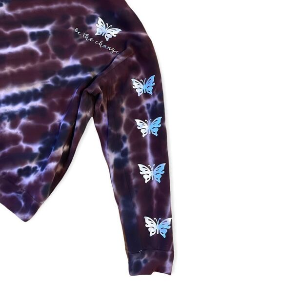 NWT Wild Fable x Wool + Pepper Co. Be The Change Butterfly Tie Dye Sweatshirt - Picture 2 of 4